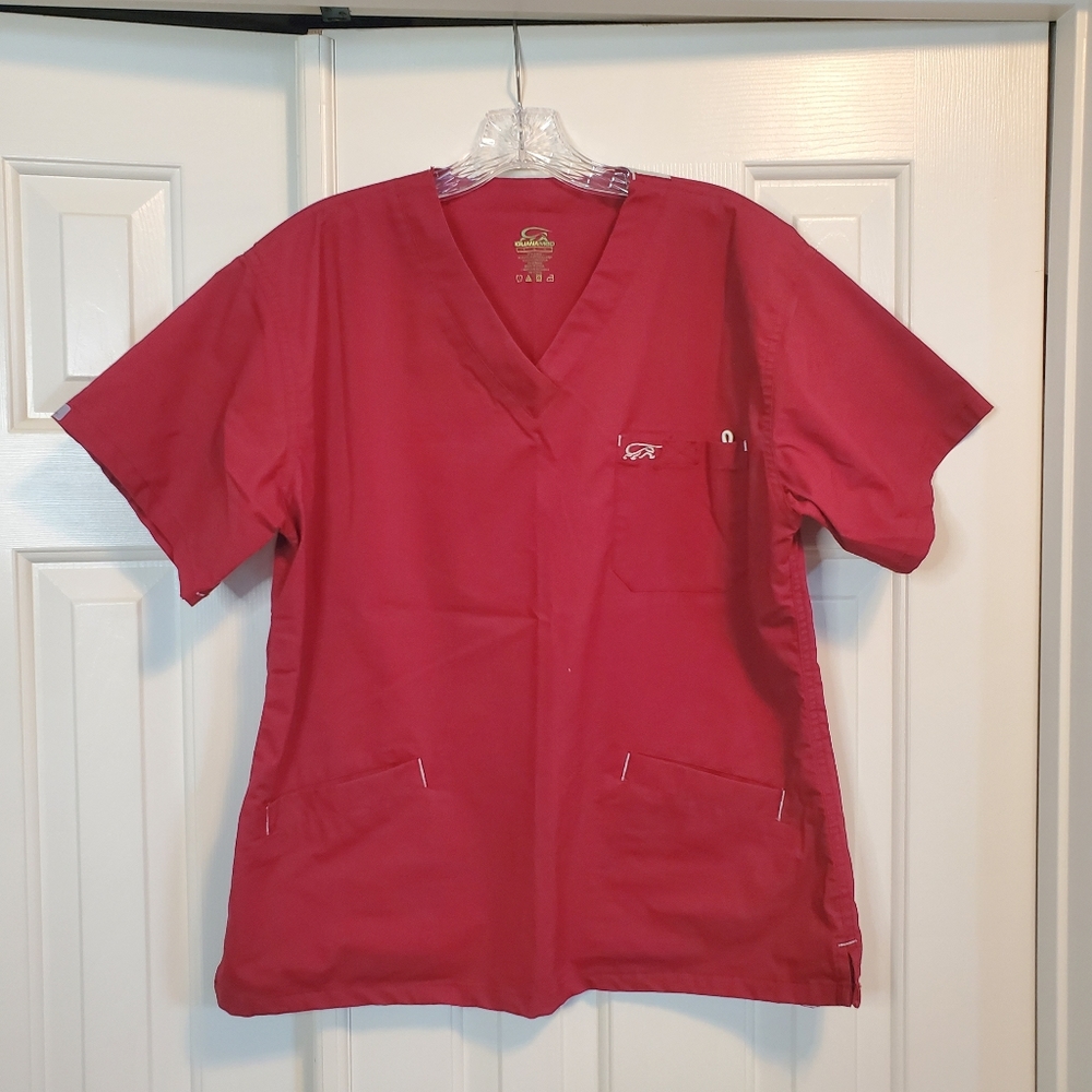Women's IguanaMed Scrub Top - Red